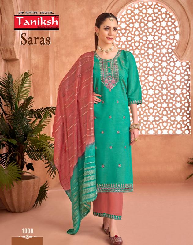 Taniksh Saras Vol 1 Catalog kurti cover neck design catalogue