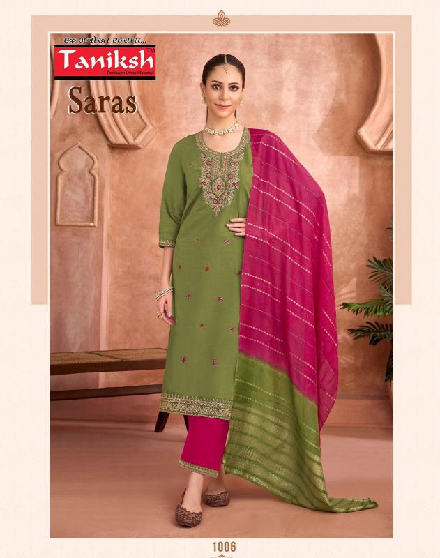 Taniksh Saras Vol 1 Catalog kurti cover neck design catalogue