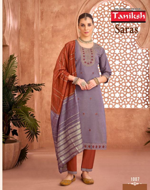 Taniksh Saras Vol 1 Catalog kurti cover neck design catalogue