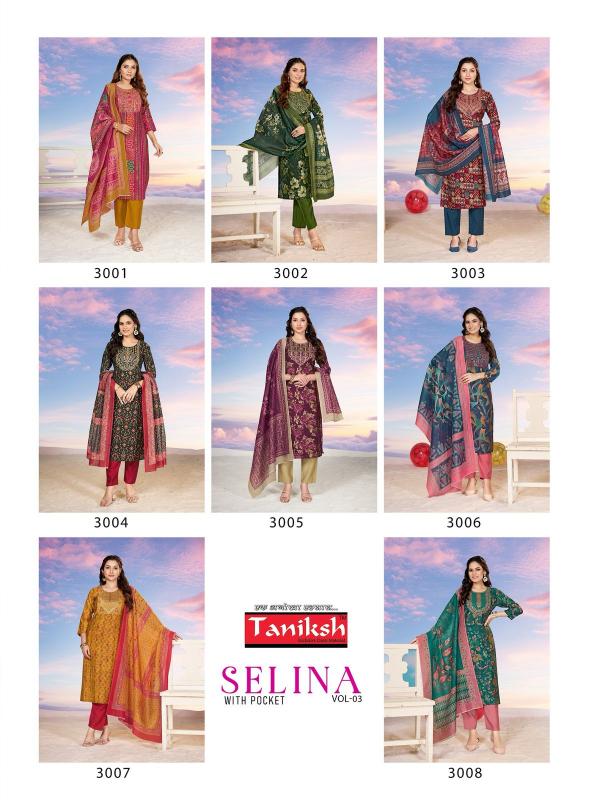 Taniksh Selina Vol 3 Catalog kurtis with pants