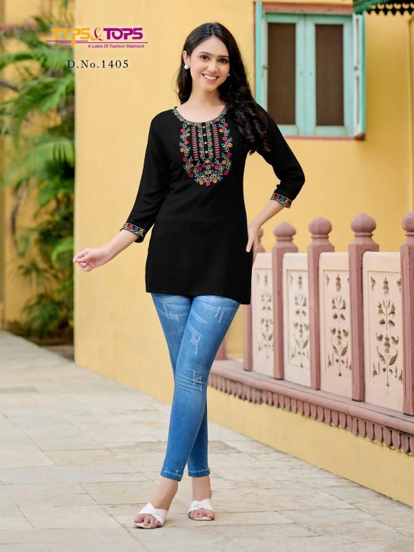 Tips & Tops Bubbly Vol 14 catalog reyon short kurti wholesaler