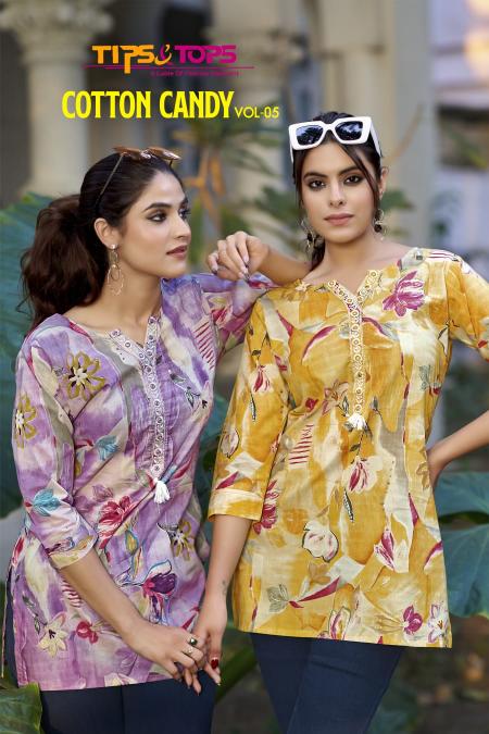 Tips & Tops Cotton Candy Vol 4 Catalog short kurti design catalogue