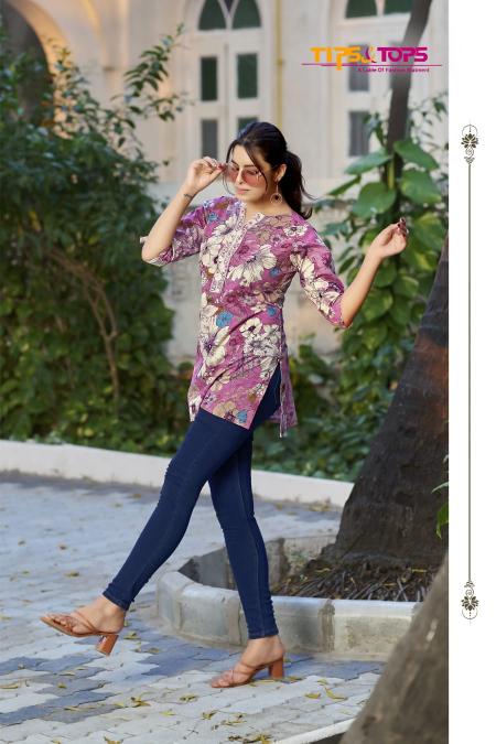 Tips & Tops Cotton Candy Vol 4 Catalog short kurti design catalogue