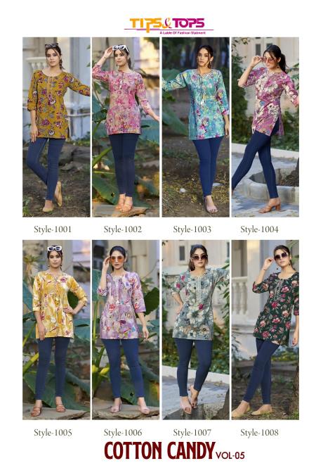 Tips & Tops Cotton Candy Vol 4 Catalog short kurti design catalogue