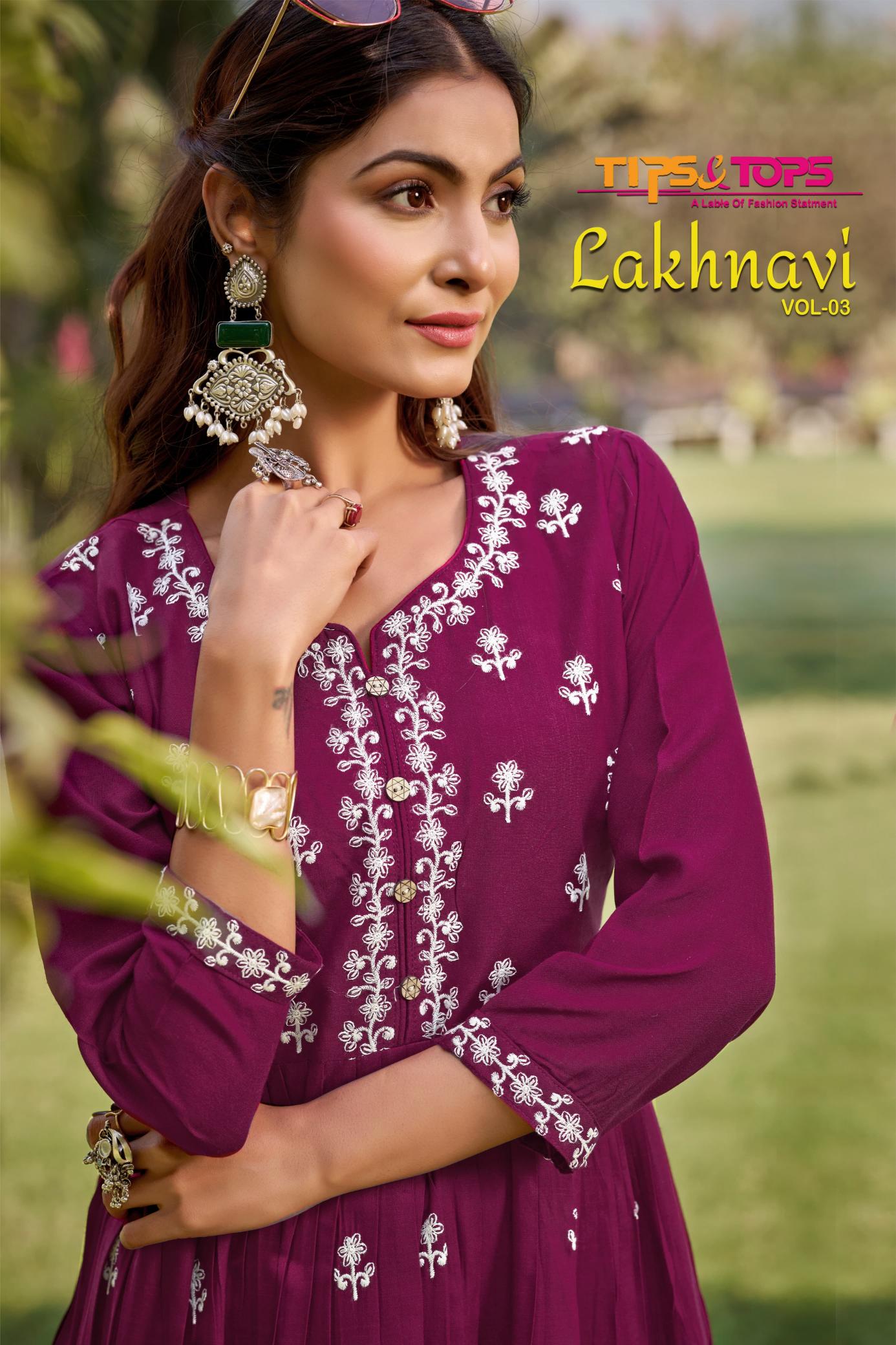 Tips & Tops Lakhnavi Vol 3 Catalog skc kurti catalogue
