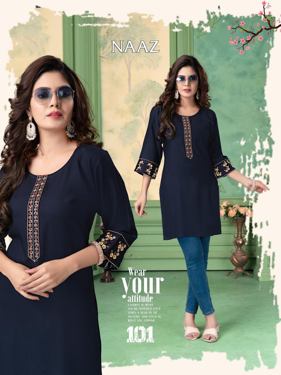 Trendy Naaz catalog wholesale kurti manufacturers with my brand name