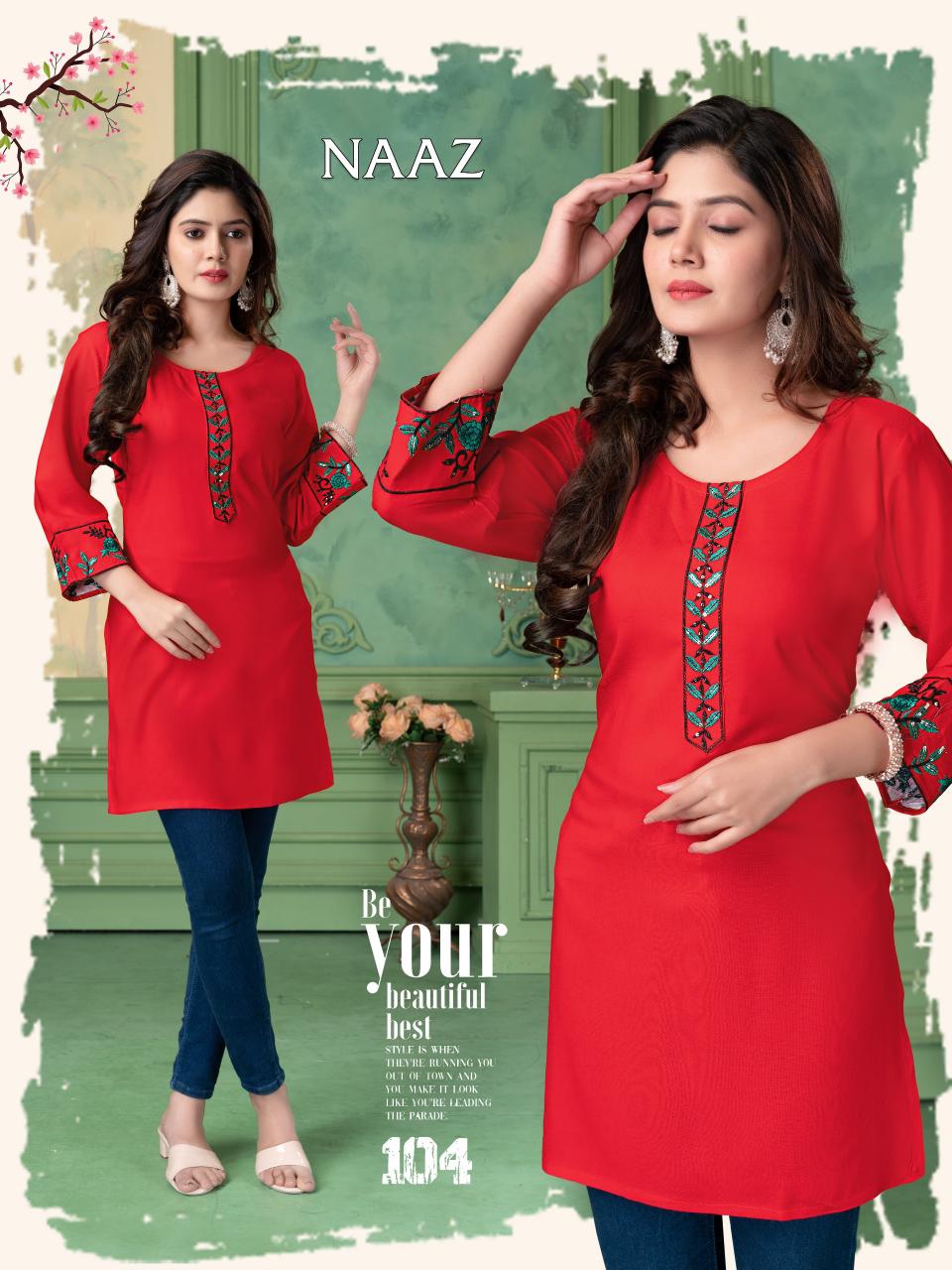Trendy Naaz catalog wholesale kurti manufacturers with my brand name