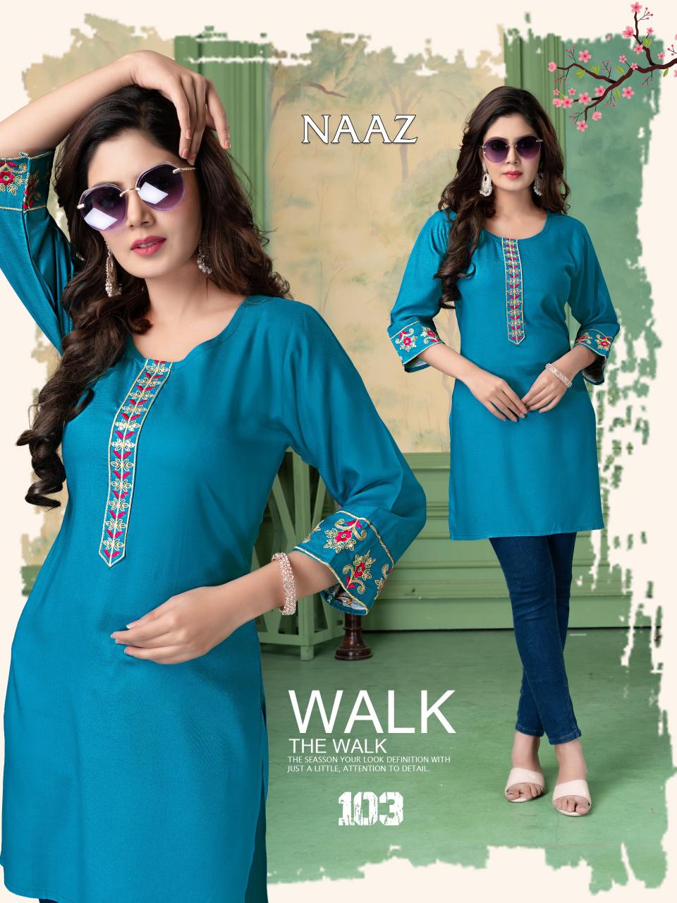 Trendy Naaz catalog wholesale kurti manufacturers with my brand name