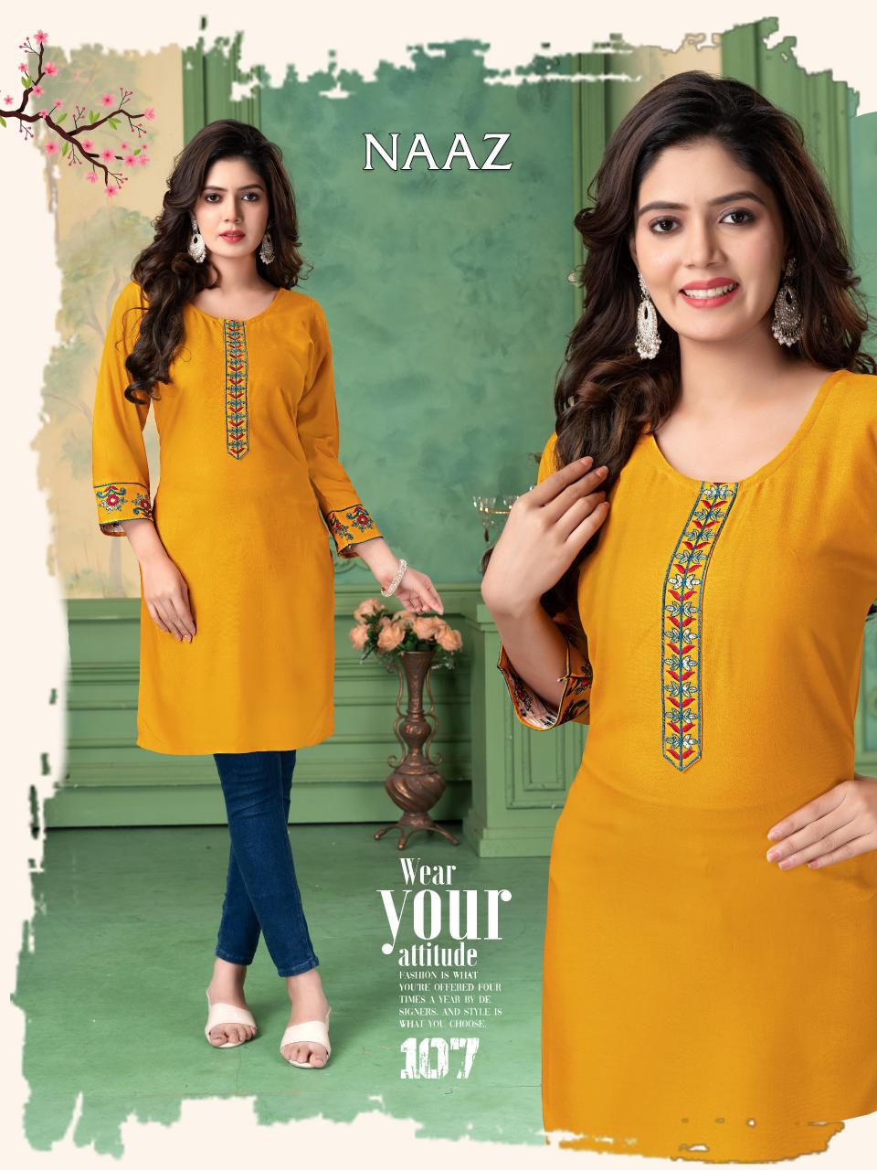 Trendy Naaz catalog wholesale kurti manufacturers with my brand name