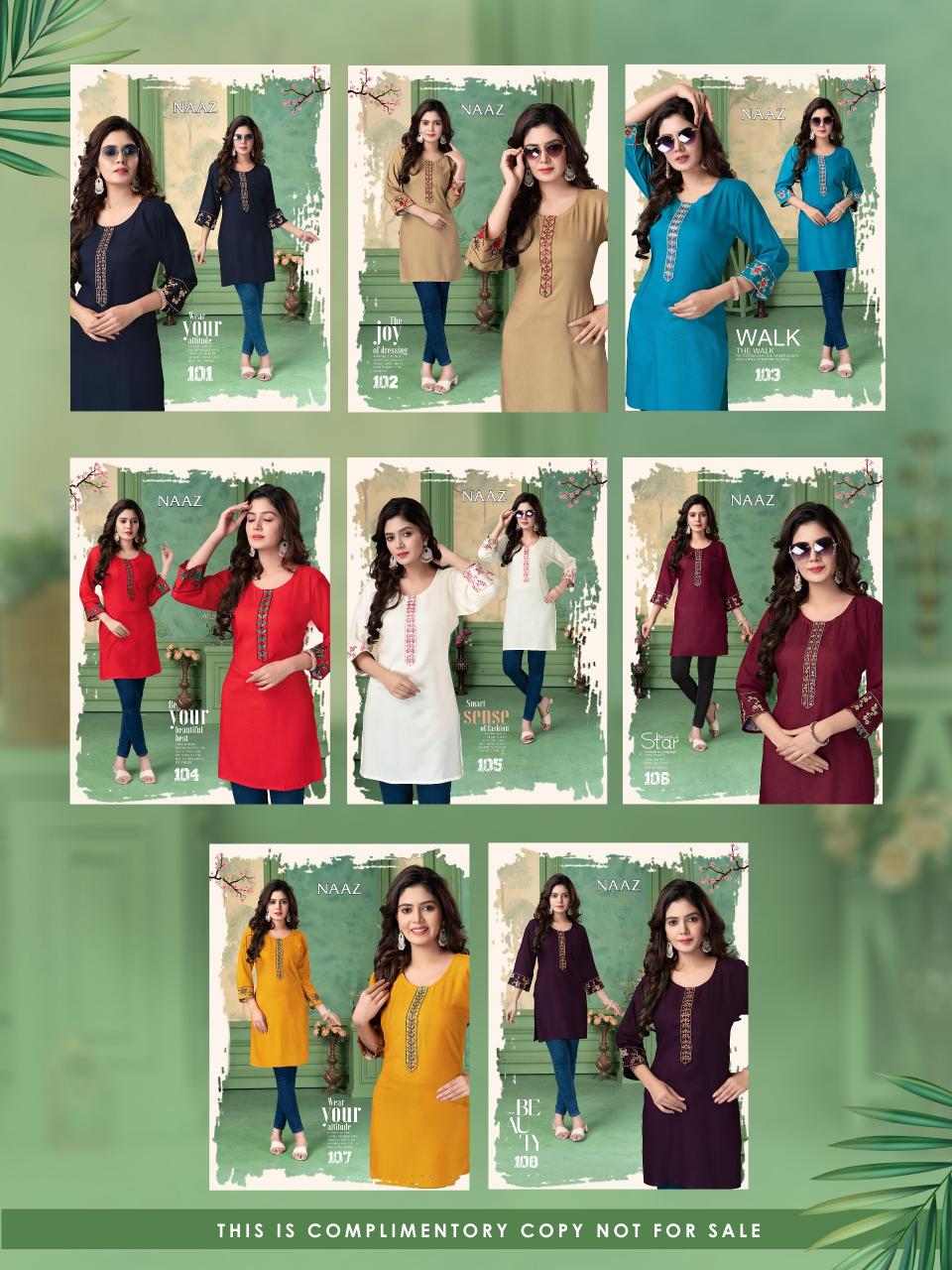 Trendy Naaz catalog wholesale kurti manufacturers with my brand name