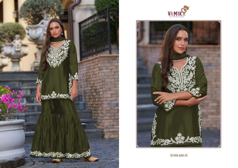 Vamika Anamika Vol 1 (D.NO.4201A To 4201E) Catalog wholesale catalogue salwar kameez