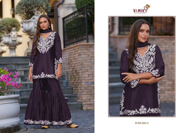 Vamika Anamika Vol 1 (D.NO.4201A To 4201E) Catalog wholesale catalogue salwar kameez