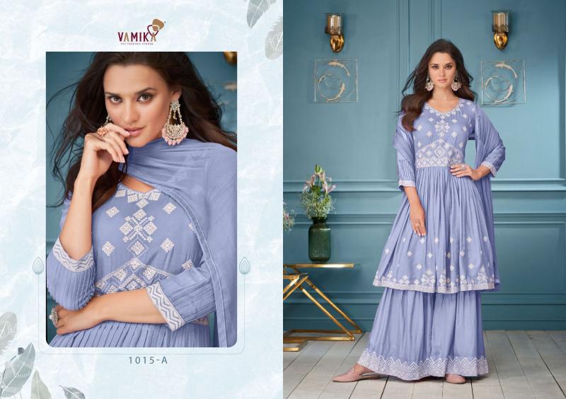 Vamika Lakhnavi Vol 3 (D.NO.1015A To 1015E) Catalog real kurti catalogue