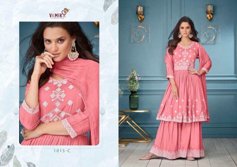 Vamika Lakhnavi Vol 3 (D.NO.1015A To 1015E) Catalog real kurti catalogue