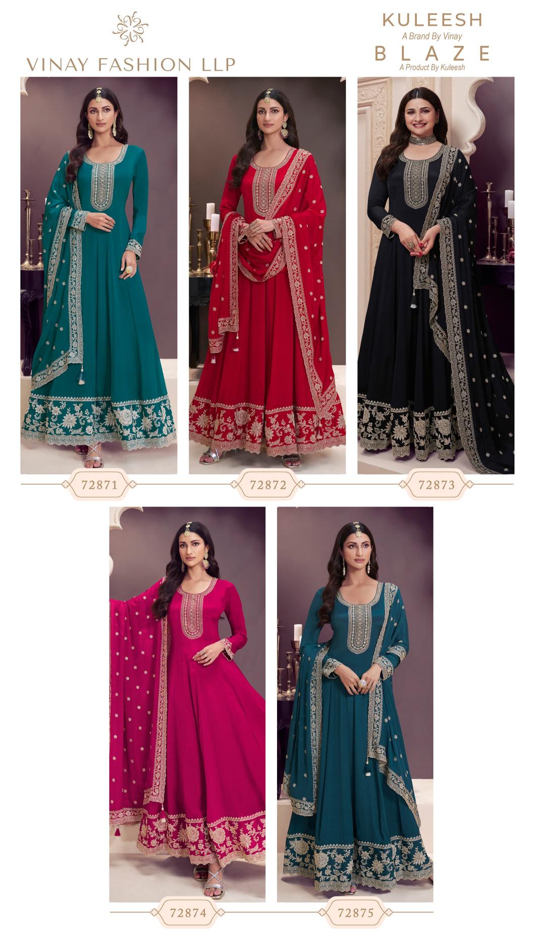 Vinay Kuleesh Blaze Catalog Chinon Designer salwar wholesale