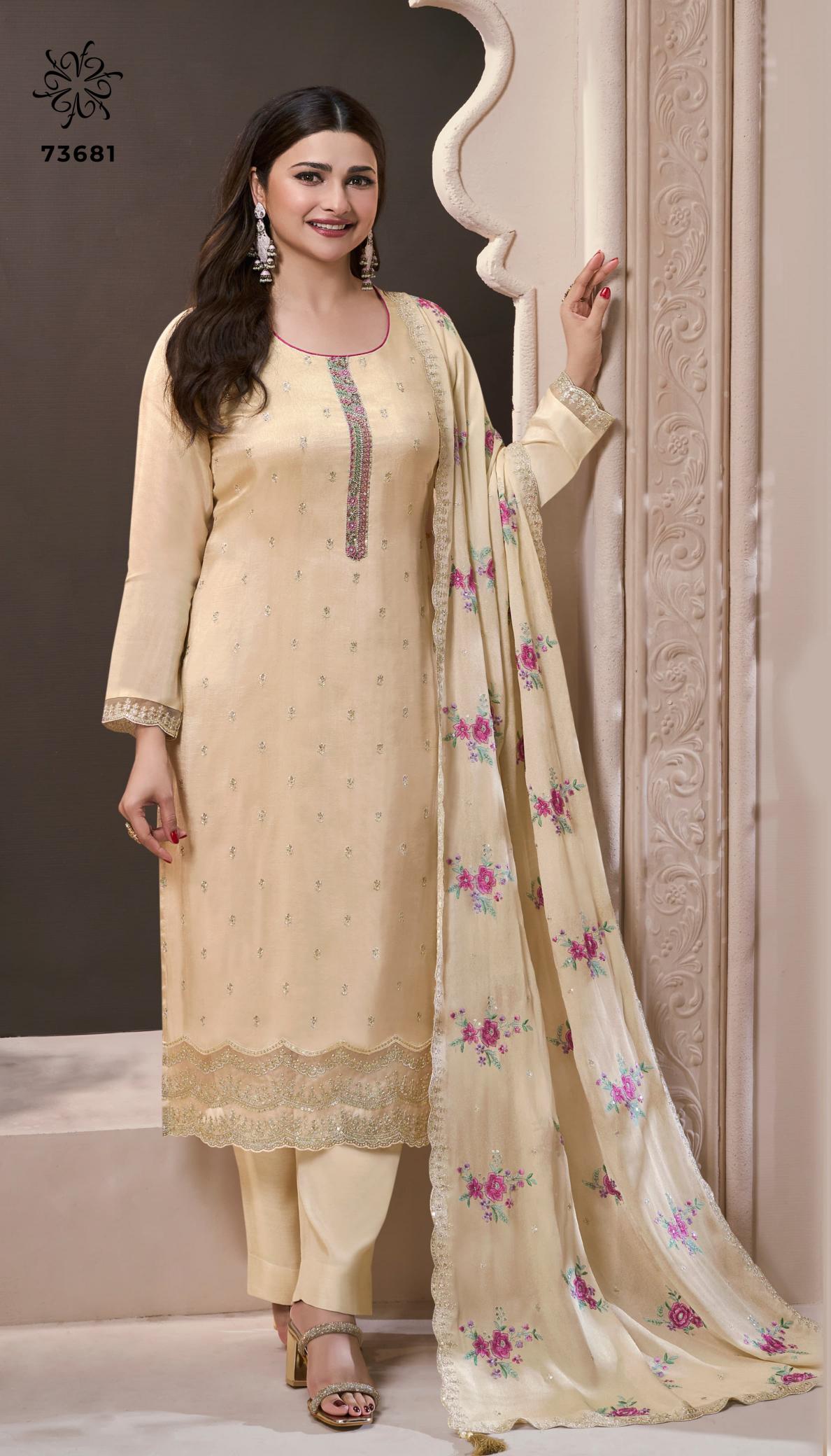 Vinay Kuleesh Zarkan Catalog Embroidered Salwar Kameez