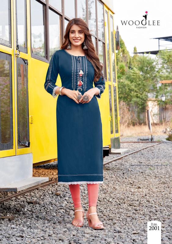 Wooglee Ananya Catalog plain kurti designs catalogue