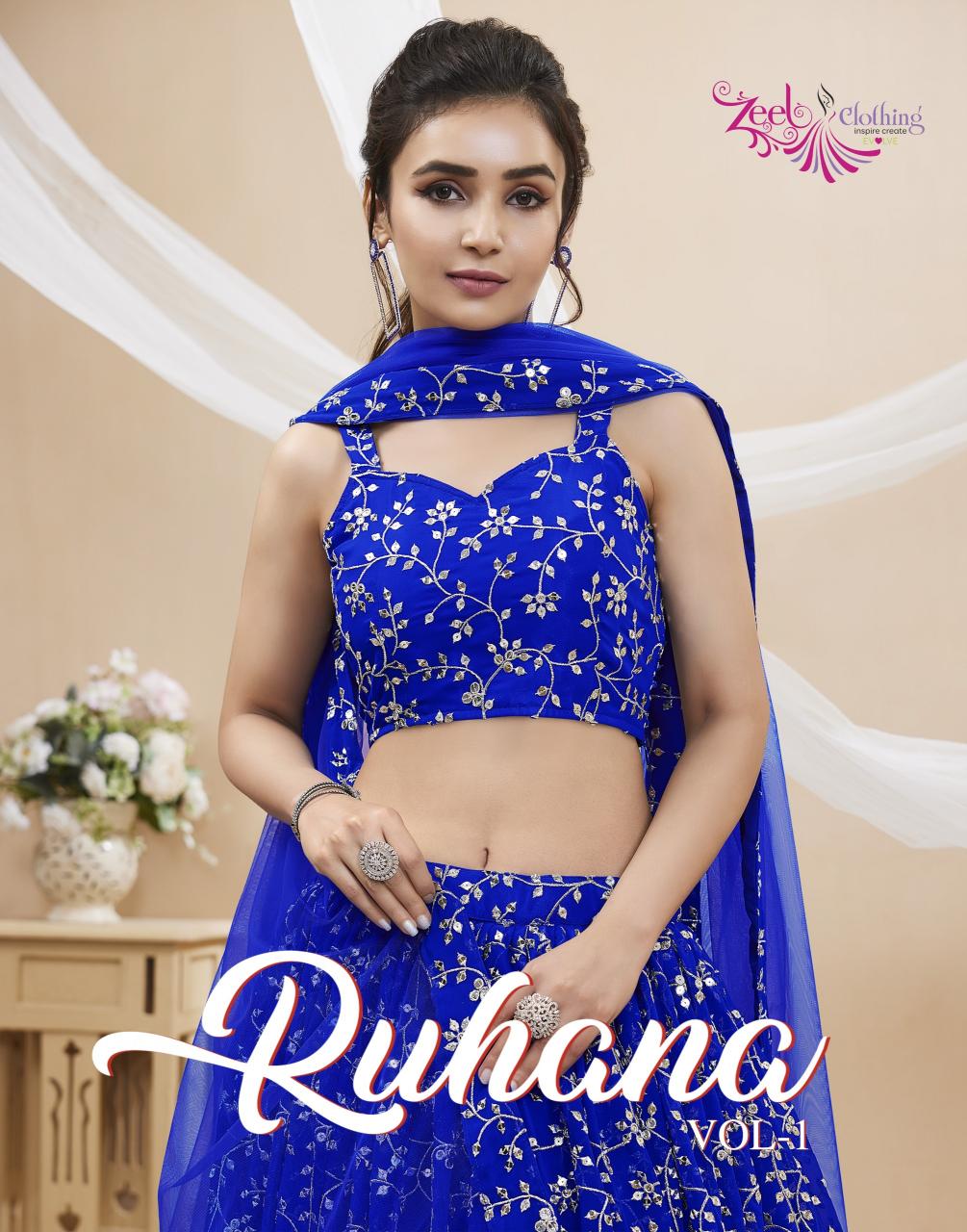 Zeel Clothing Ruhana Vol 1 Catalog wholesale lehenga online