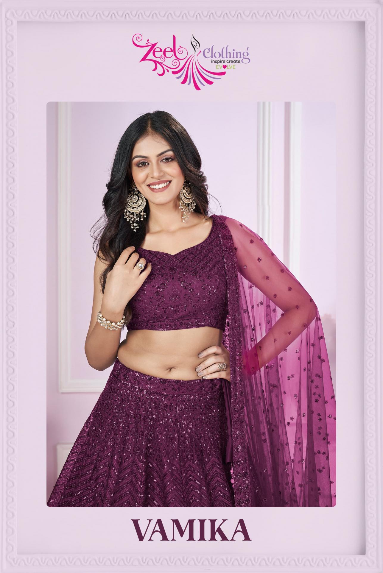 Zeel Clothing Vamika Catalog wholesale lehenga shop