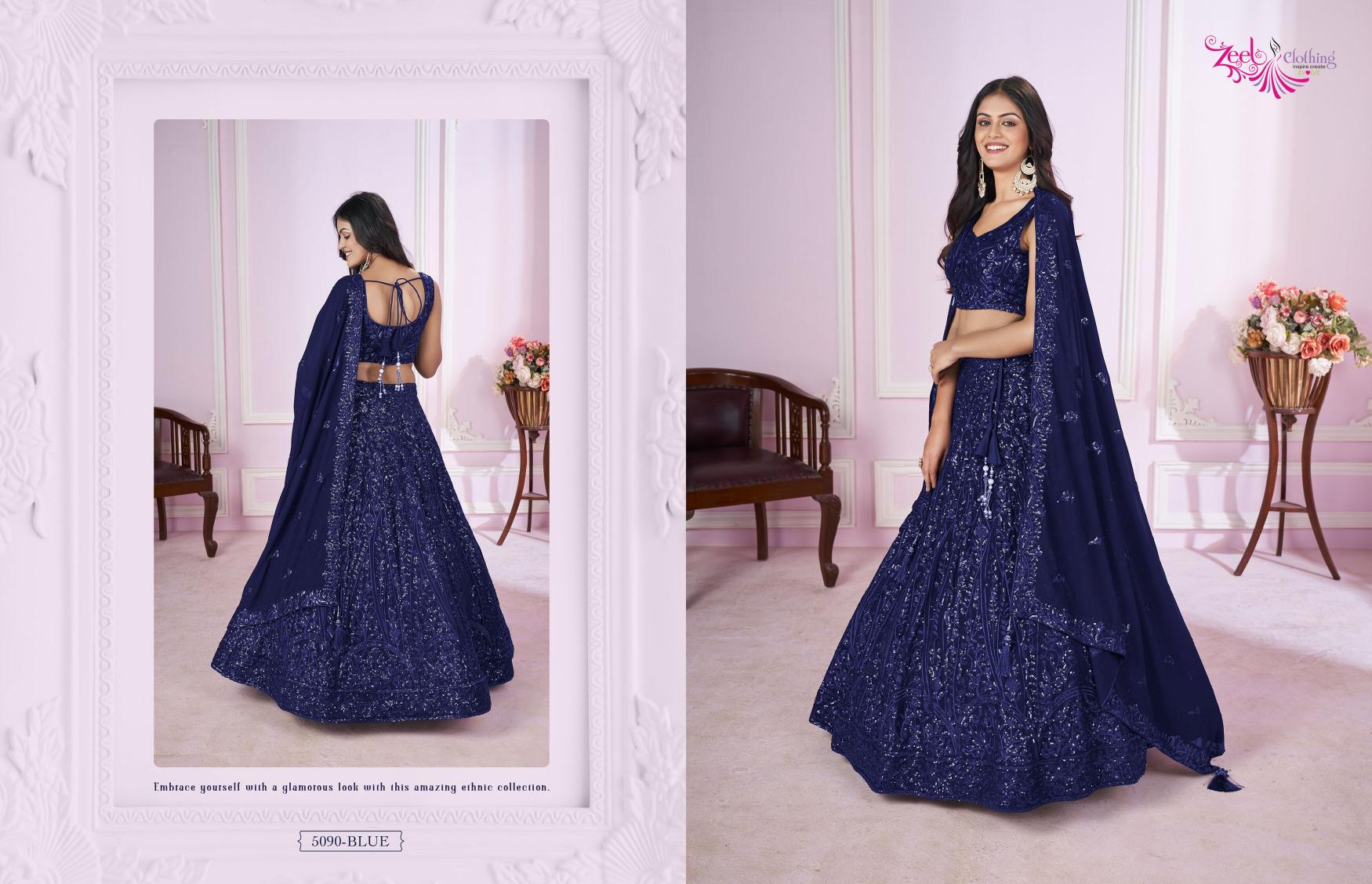 Zeel Clothing Vamika Catalog wholesale lehenga shop