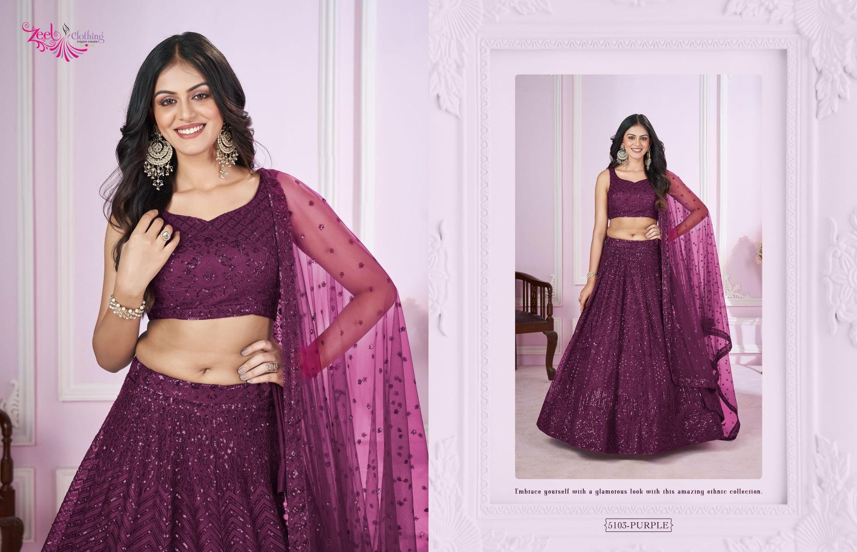 Zeel Clothing Vamika Catalog wholesale lehenga shop