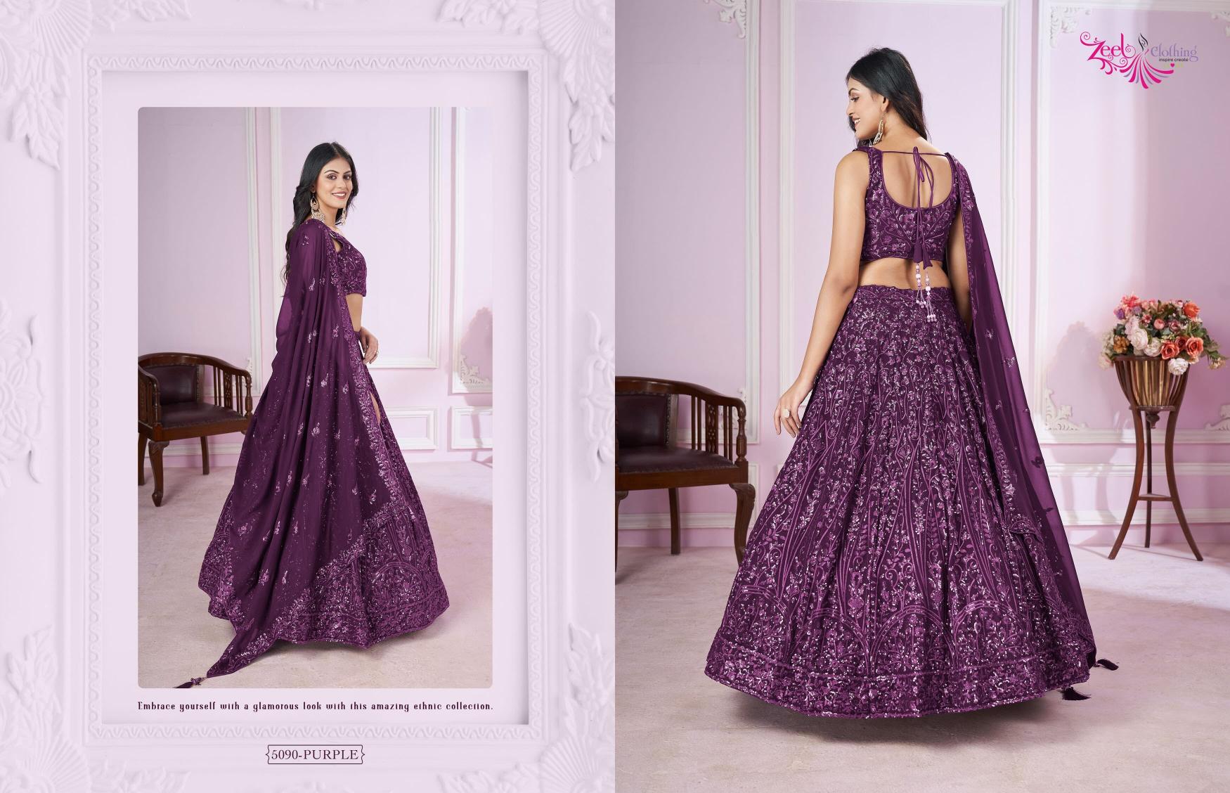 Zeel Clothing Vamika Catalog wholesale lehenga shop