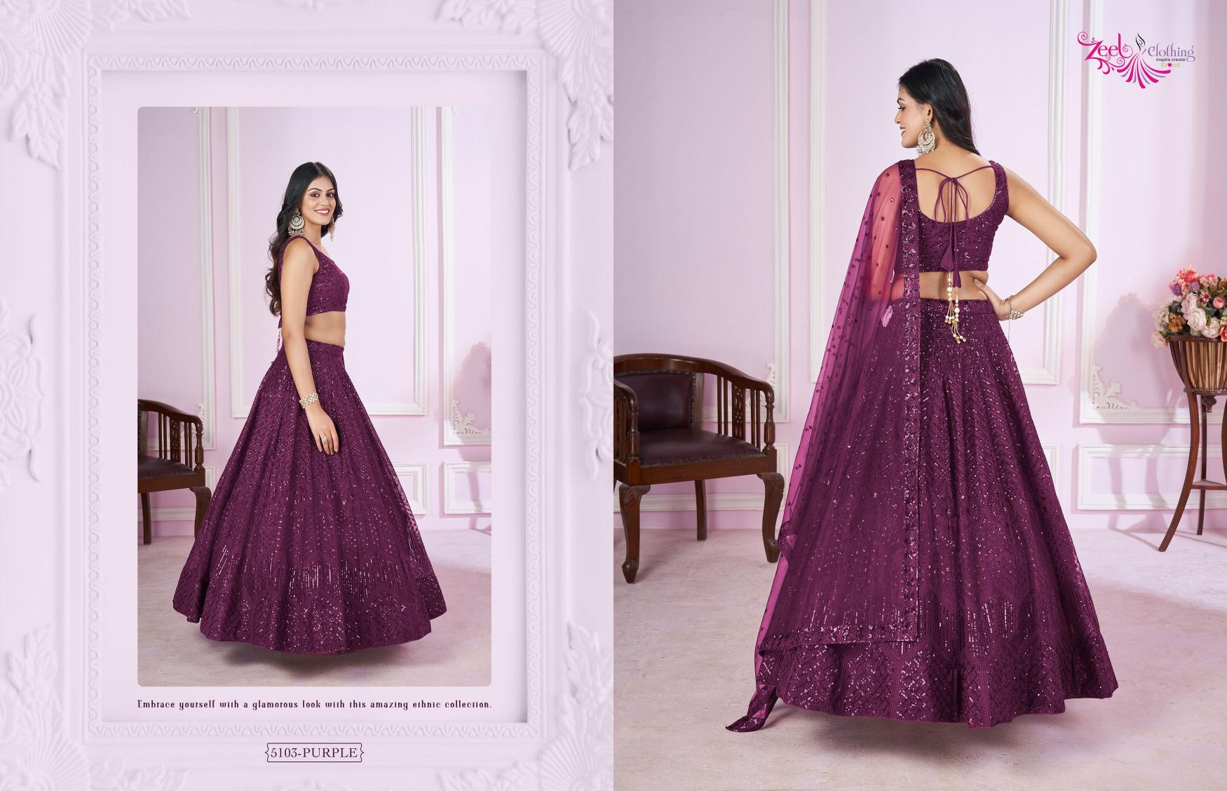 Zeel Clothing Vamika Catalog wholesale lehenga shop