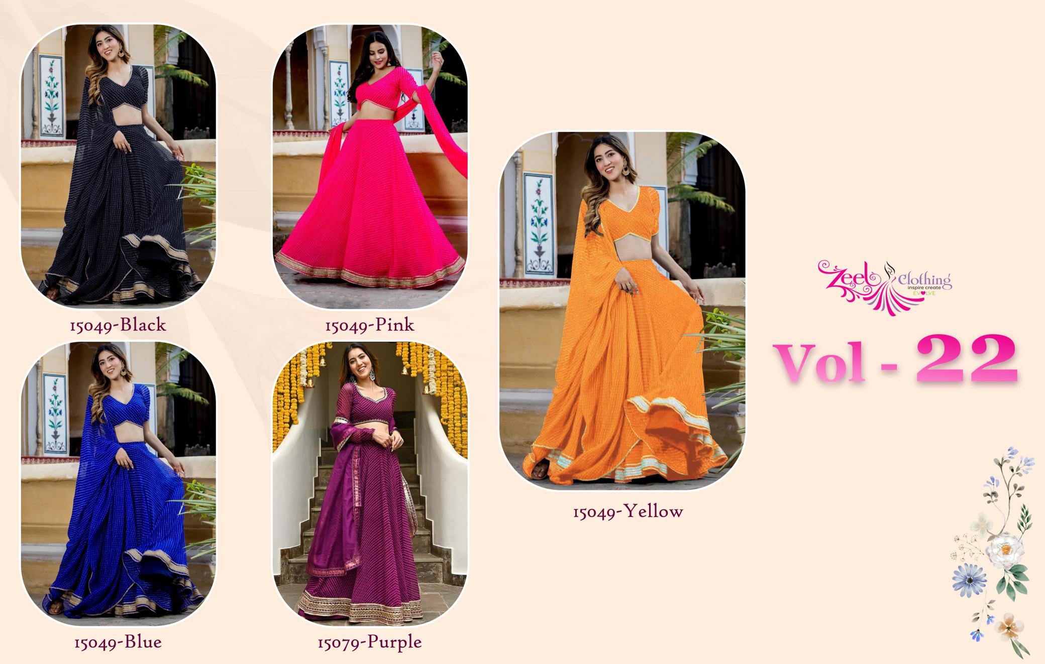 Zeel Clothing Volume 22 Catalog wholesale lehenga shop in ludhiana