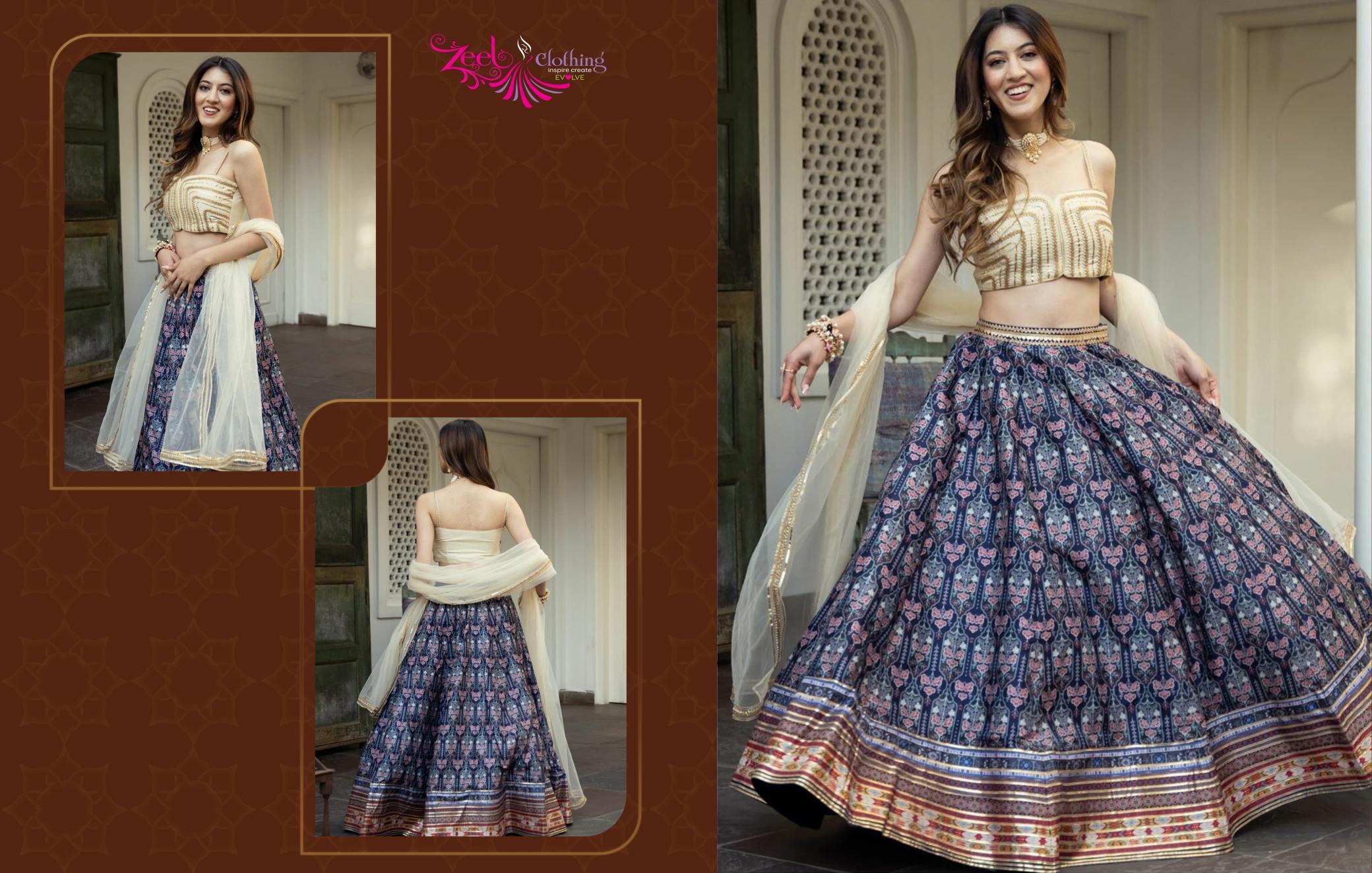 Zeel Clothing Volume 23 Catalog wholesale lehenga surat