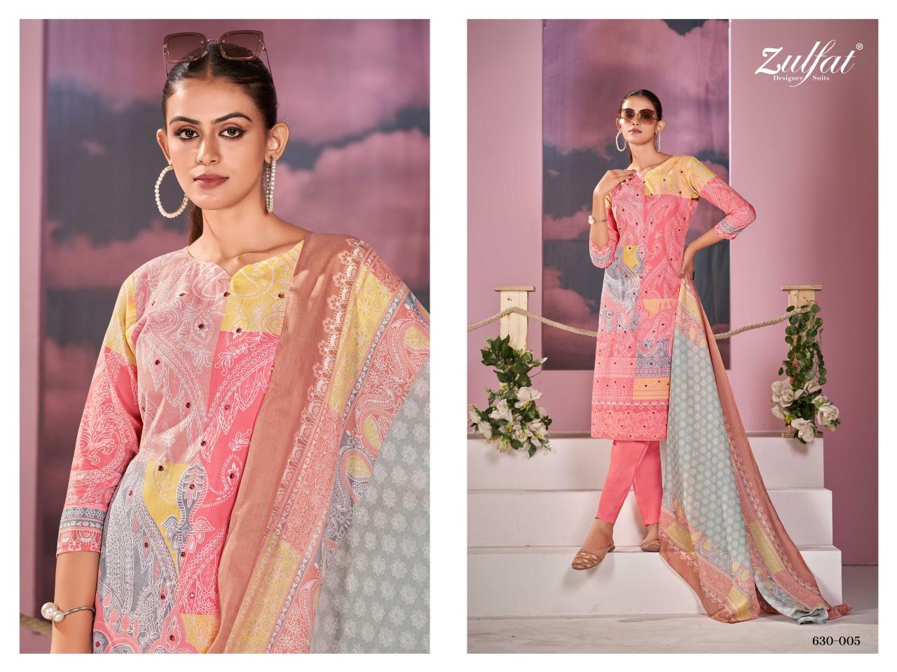 Zulfat Summer Breeze catalog surat wholesale market dress materials in pirce