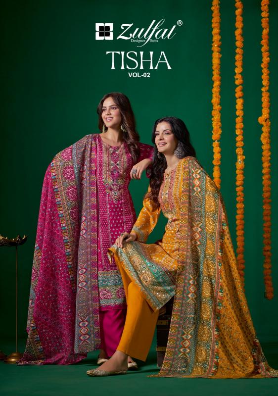 Zulfat Tisha Vol 2 Catalog ladies dress material wholesalers in mumbai