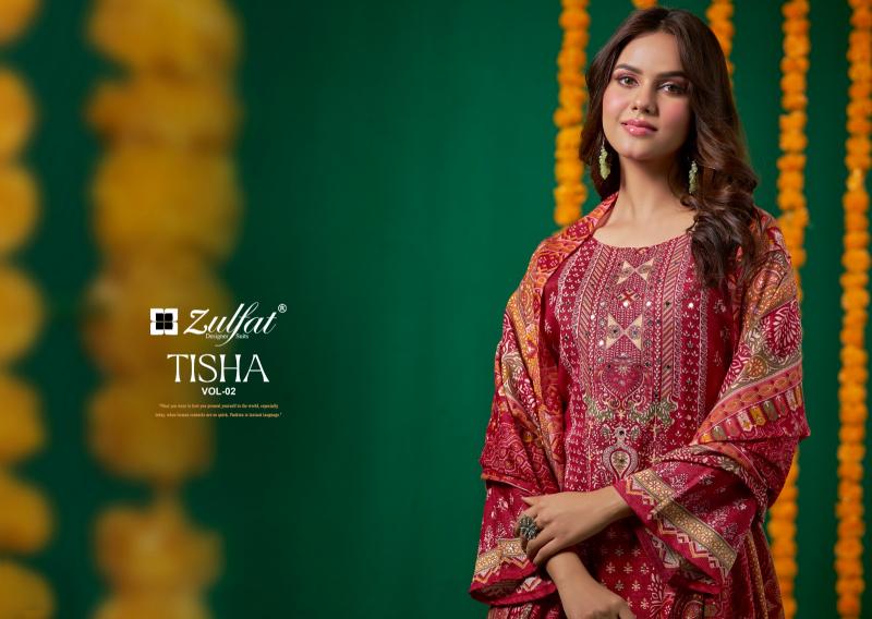 Zulfat Tisha Vol 2 Catalog ladies dress material wholesalers in mumbai