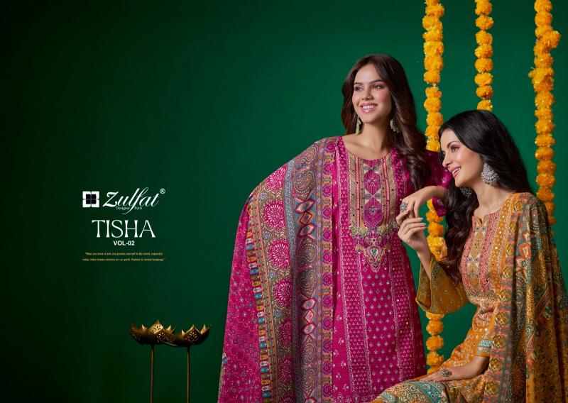 Zulfat Tisha Vol 2 Catalog ladies dress material wholesalers in mumbai