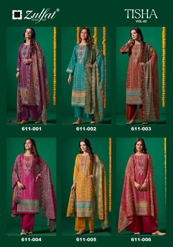 Zulfat Tisha Vol 2 Catalog ladies dress material wholesalers in mumbai