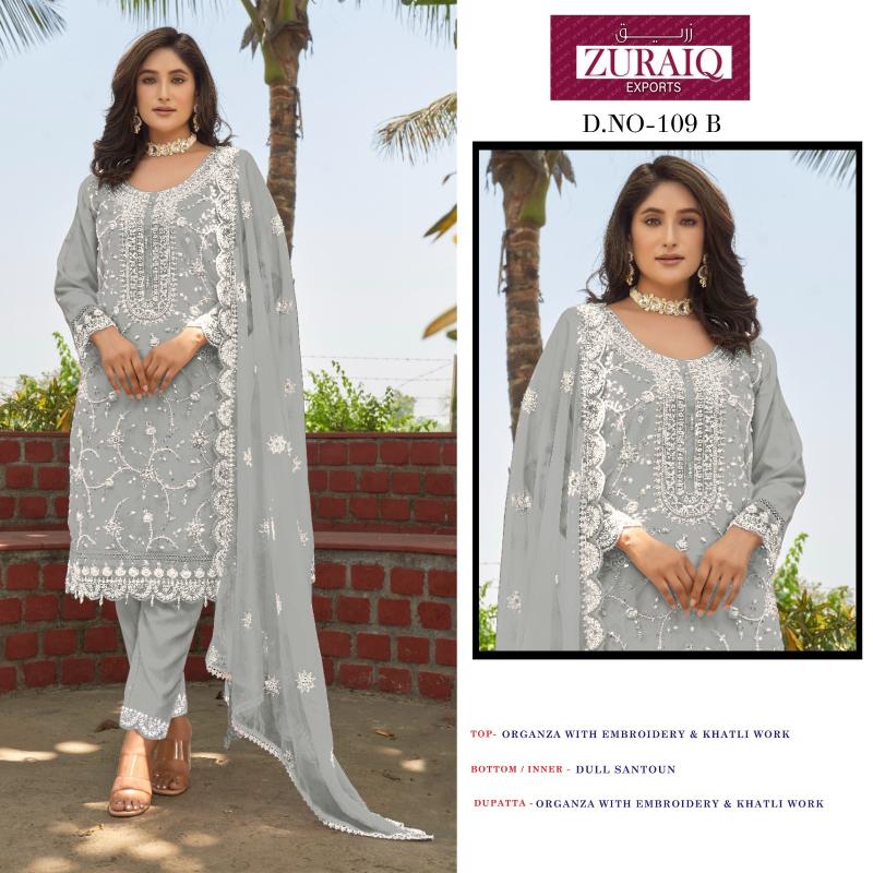 Zuraiq 109 ABC Catalog pakistani suits in kolkata