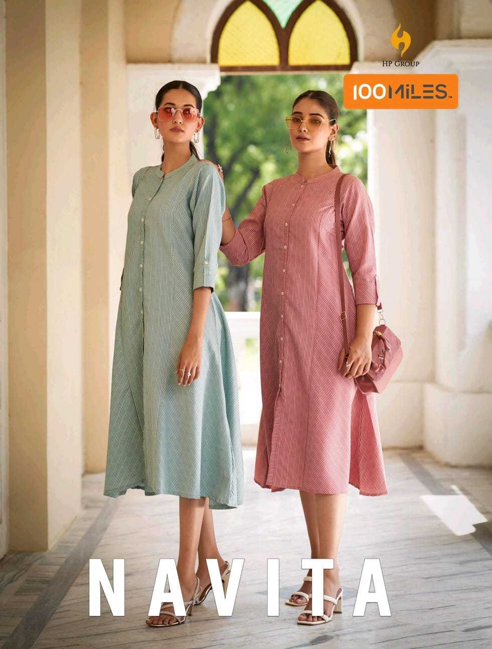 100 Miles Navita Catalog latest cotton kurti design