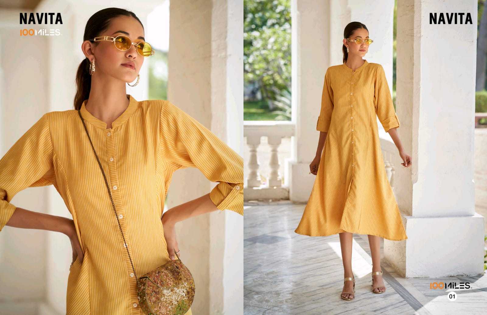 100 Miles Navita Catalog latest cotton kurti design