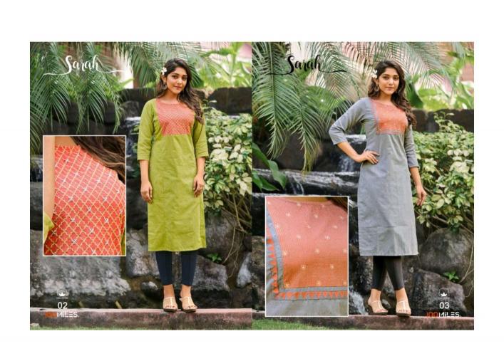 100 Miles Sarah catalog cotton kurti online shopping india