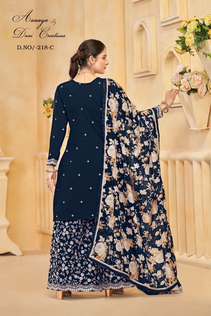 Aanaya Vol 218 Catalog pakistani wedding plazo suits