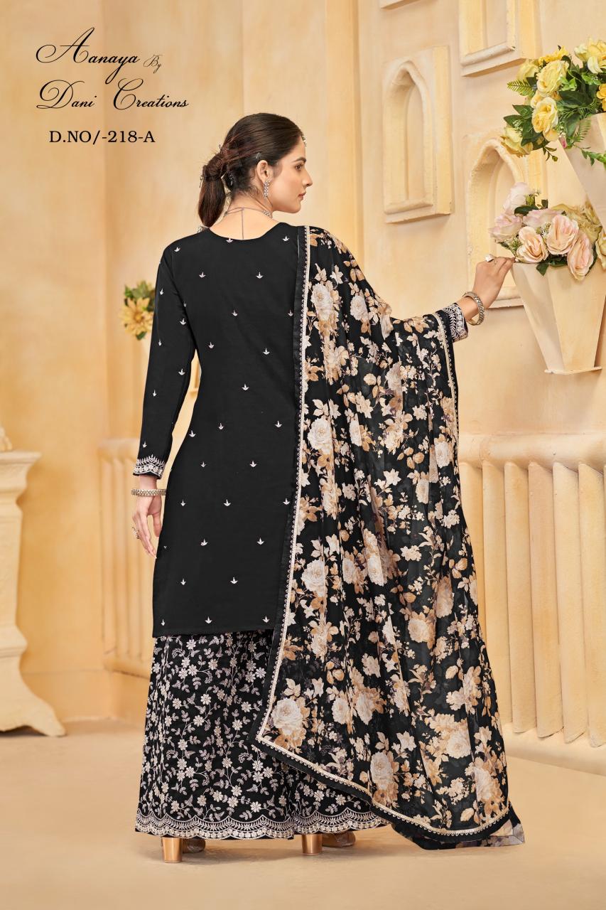 Aanaya Vol 218 Catalog pakistani wedding plazo suits