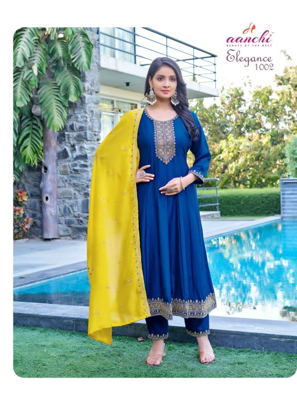 Aanchi Elegance catalog blue kurti online biba india