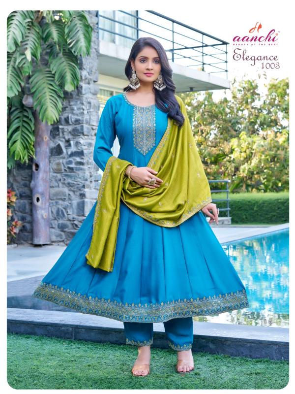 Aanchi Elegance catalog blue kurti online biba india