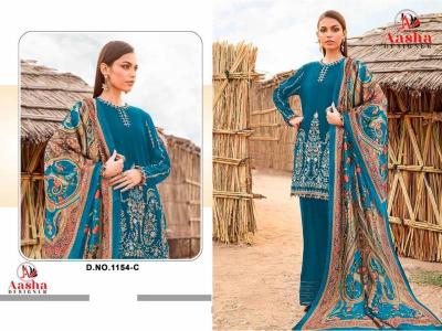 Aasha 1154 A To D Catalog Cotton Dupatta black salwar suit design pakistani