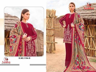Aasha 1154 A To D Catalog Cotton Dupatta black salwar suit design pakistani
