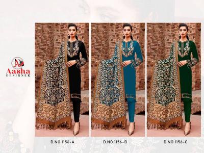 Aasha 1156 Chiffon Dupatta Catalog pakistani party wear suits online in india