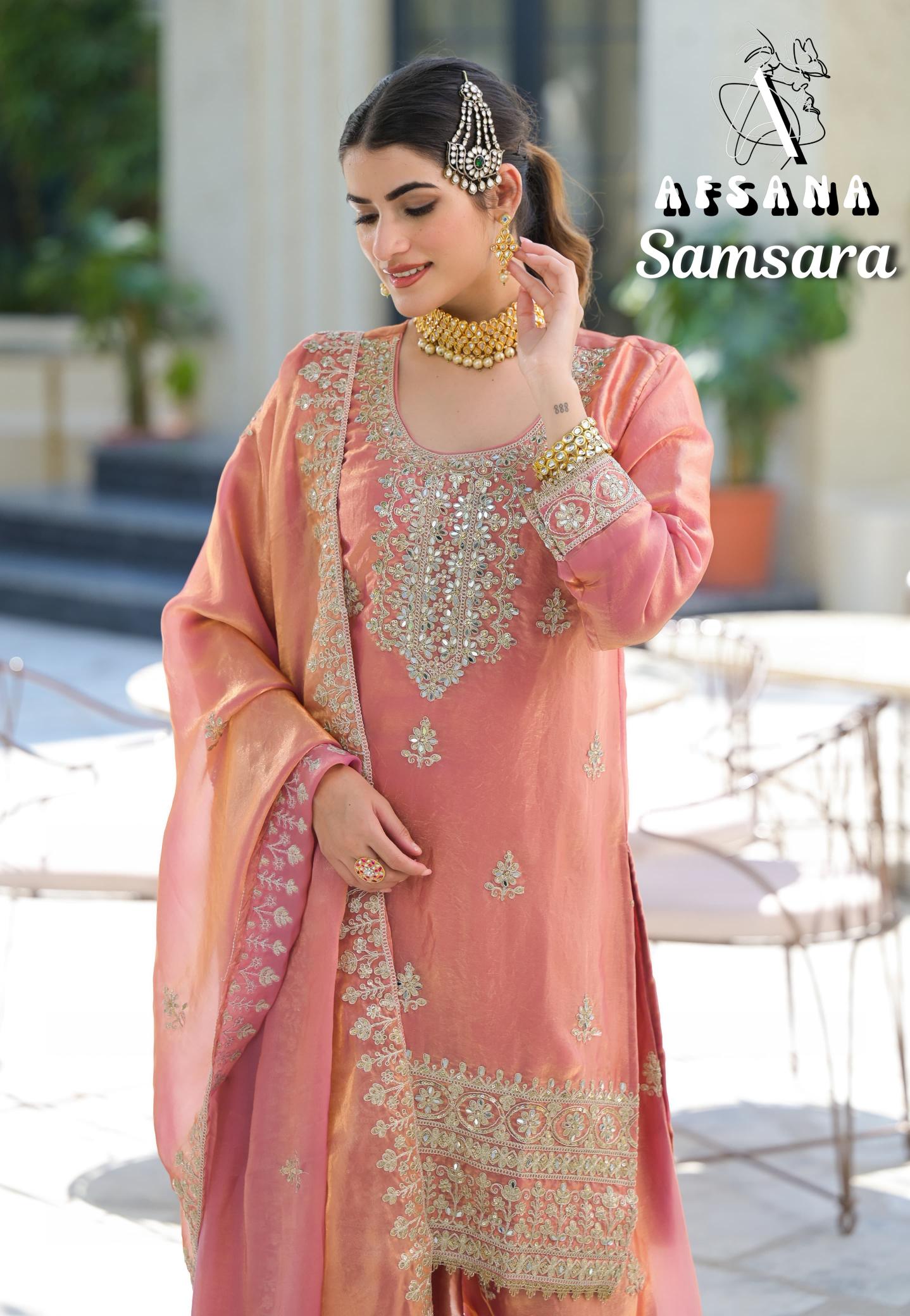 Afsana Samsara catalog original pakistani suits wholesaler in delhi