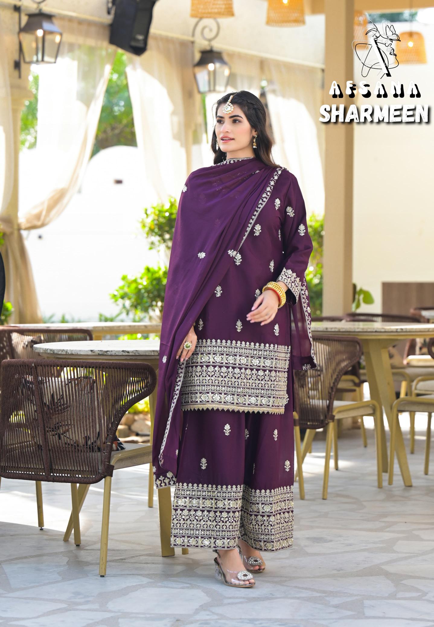 Afsana Sharmeen vol 2 catalog pakistani winter suits online india