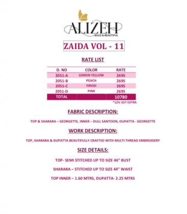 Alizeh Zaida Vol 11 Catalog pksuits pakistani designer suits