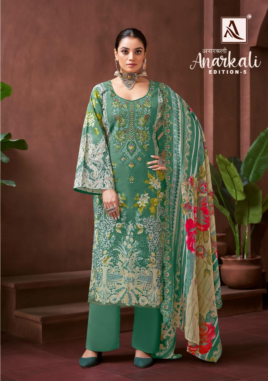 Alok Anarkali Vol 5 catalog wholesale pure cotton dress material