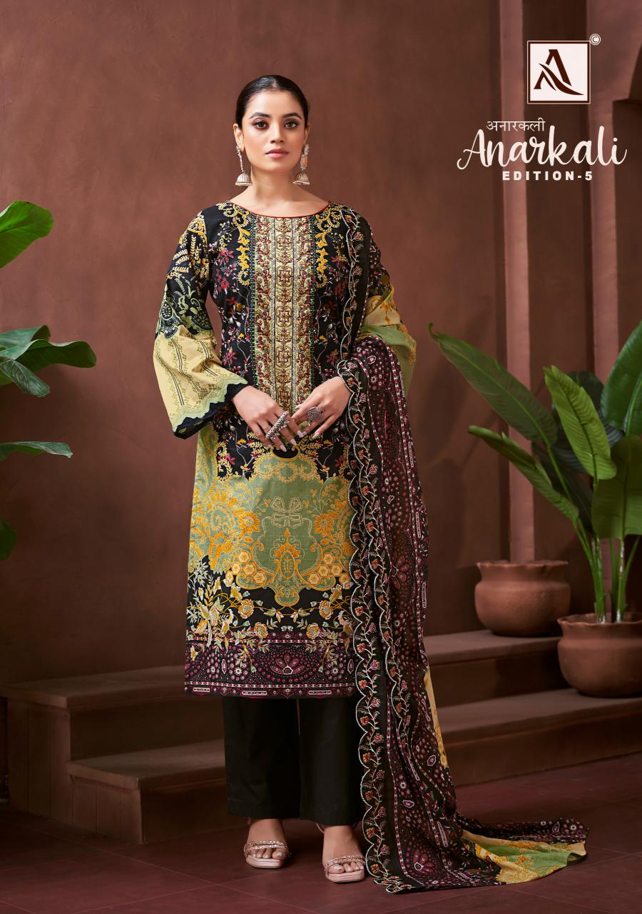 Alok Anarkali Vol 5 catalog wholesale pure cotton dress material